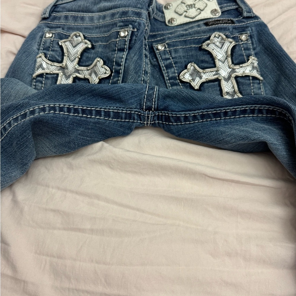 Miss Me Faded Blue Cropped Jeans - Picture 5 of 8